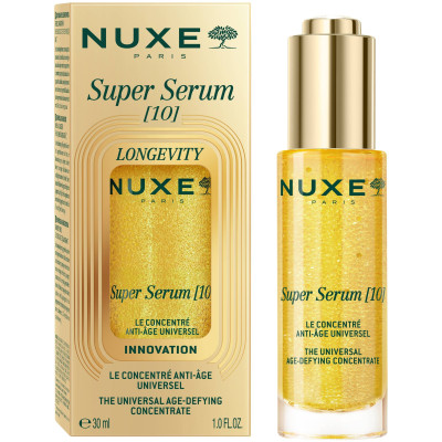 NUXE SUPER SERUM 10 LONGEVITY универсален серум концентрат за лице и шия против стареене с иновативен лонгевити комплекс 30 мл